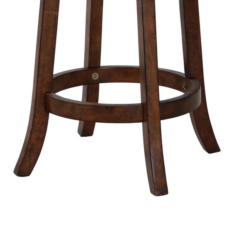 Chaise de comptoir pivotante courbée, assise rembourrée en tissu, brun, Brun, Très haute (assise de 39 po de hauteur)