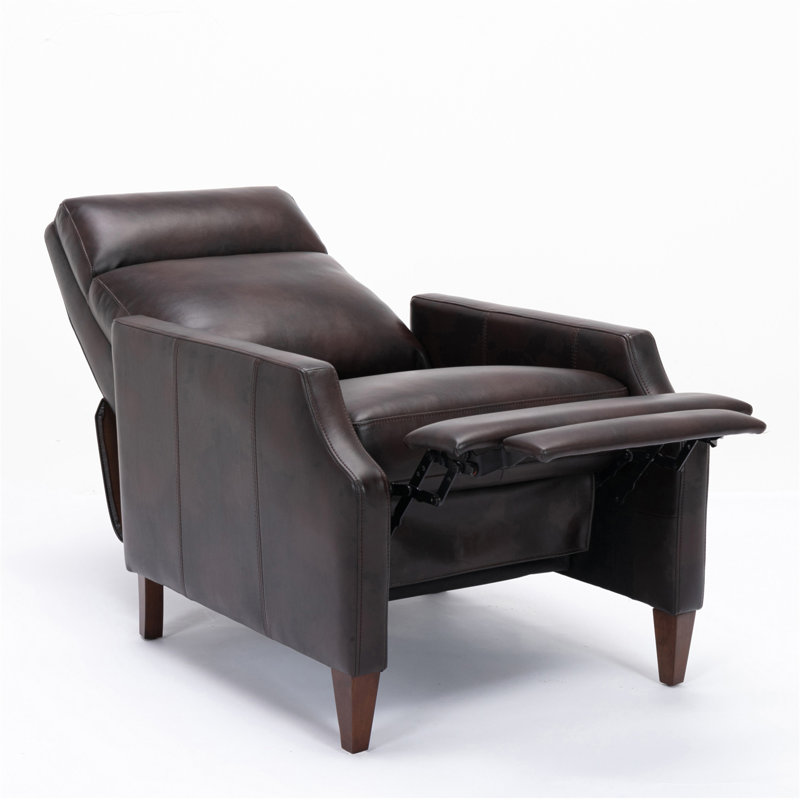 Fauteuil inclinable Biscoe, Similicuir brun