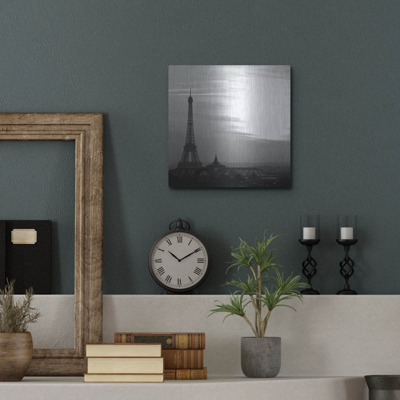 One Allium Way® «Eiffel Tower View 2» par Photoinc Studio, art mural en métal, H 12 po x l 12 po