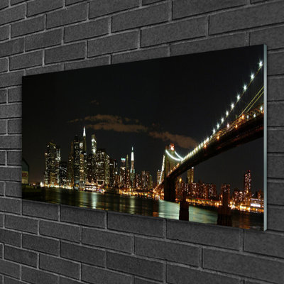 Architecture Bridge City - No Frame Print on Glass
