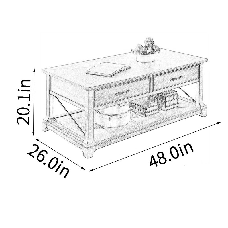 Table basse américaine simple