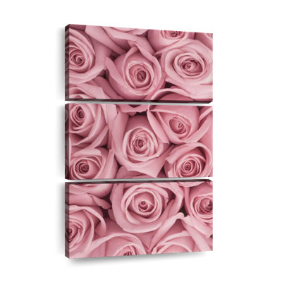 Bouquet de roses roses, reproduction sur toile