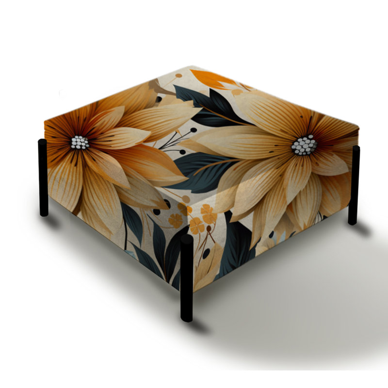 Motif boho terreux motif floral bohème