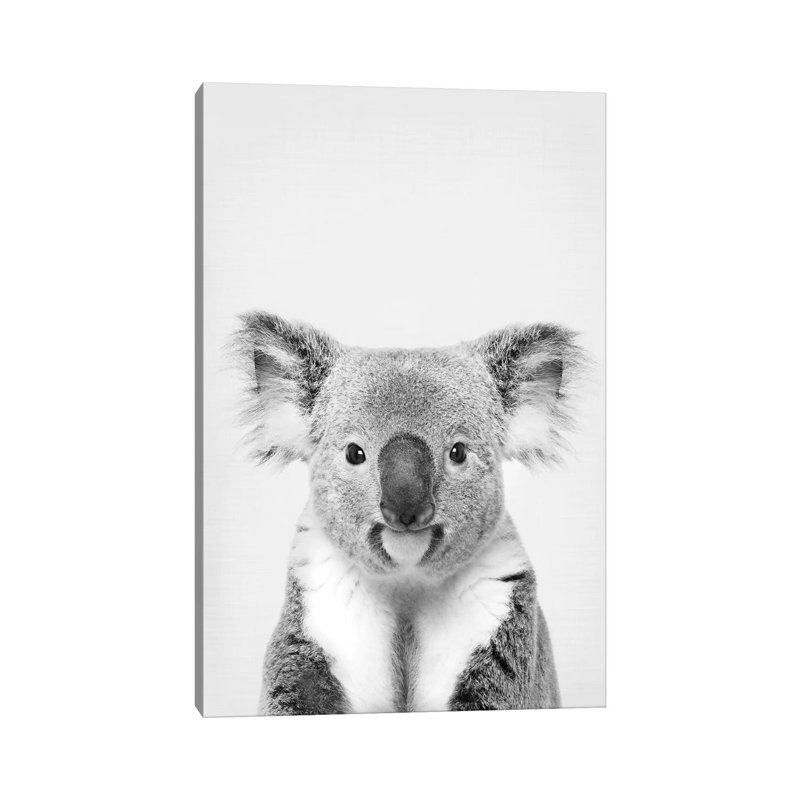 Koala par Sissi & Seb - impression d'art graphique, Toile tendue, Pas de tapis, H 26 po x l 18 po x 1,5 po