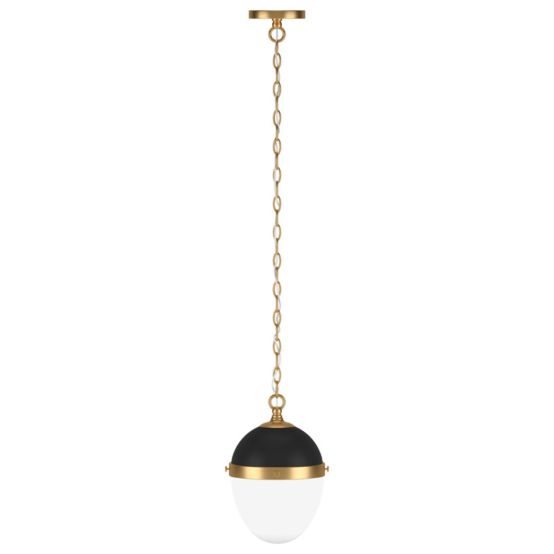 Luminaire suspendu 1 lumière Kulsrud Ellioth, Bronze noirci / laiton