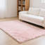 Tapis rose doux moelleux avec envers antidérapant-565700292