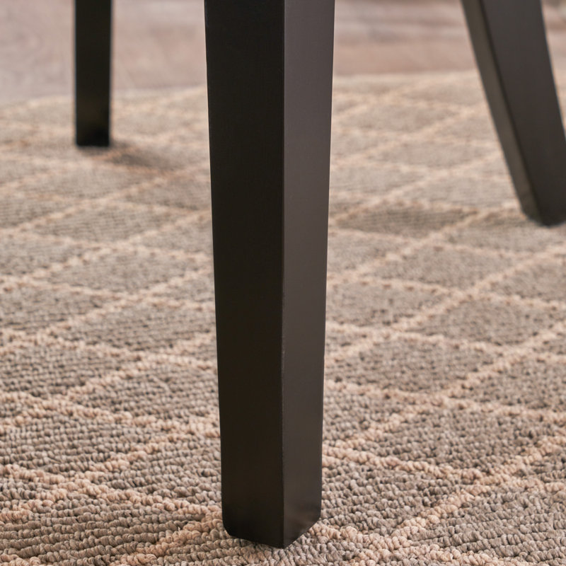 Chaises de salle à manger rembourrées Modern, 4, Brun foncé polyuréthane