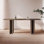 Simple retro style rectangular dining table