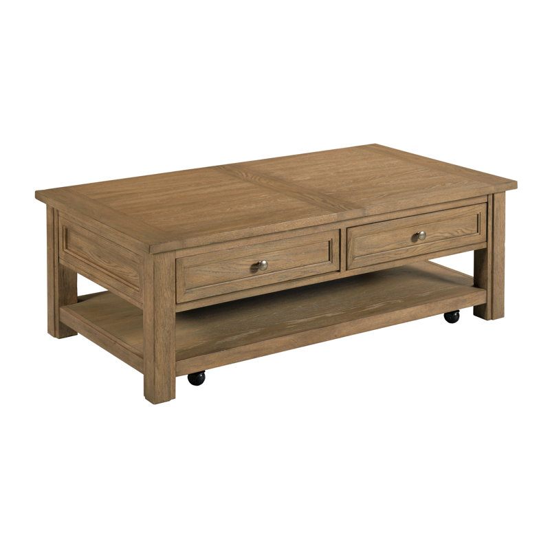 RECTANGULAR DRAWER COFFEE TABLE W/CASTERS