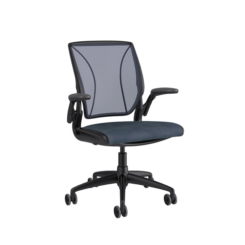 Mesh Task Chair, Black, Monofilament Stripe/Atlantic, Lotus/Black