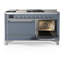 Majestic III Series 60 Inch Dual Fuel Range with 7 Sealed Burners, Griddle, Frenchtop in Antique White (Natural Gas, Copper Trim)-553012098-553012102-553012108
