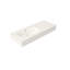 Lavabo de meuble-lavabo de salle de bain avec surface solide en résine de pierre, agencement de couleur blanc mat, profondeur de 46,56 po, largeur de 18,47 po, hauteur de 5,74 po, poids de 46,57 lb, aménagements spatiaux, teinture et égratignure