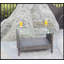 Table basse pour l'extérieur avec mobilier en verre trempé transparent
