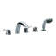 Talia 5-Hole Roman Tub Filler Faucet with Hand Shower
