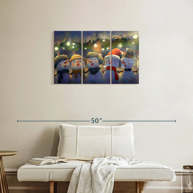Bonhommes de neige de Noël Lelend, H 20 po x l 33 po
