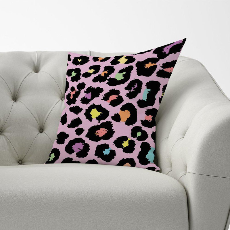 Sturtevant Leopard Print Animal Print Square Throw Cushion
