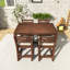Ensemble de salle à manger de patio 5 pièces pour l'extérieur avec coussins 5 pièces-1461014545