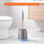 Free-Standing Silicone Toilet Brush with Ventilated Holder
