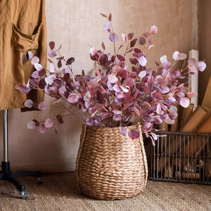 Golden Haze Eucalyptus Stem 37.7" Tall, Rose/Purple