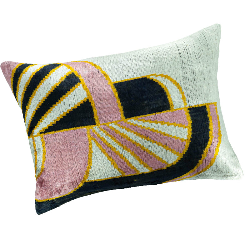 Ikat Silk Reversible Pillow Cover
