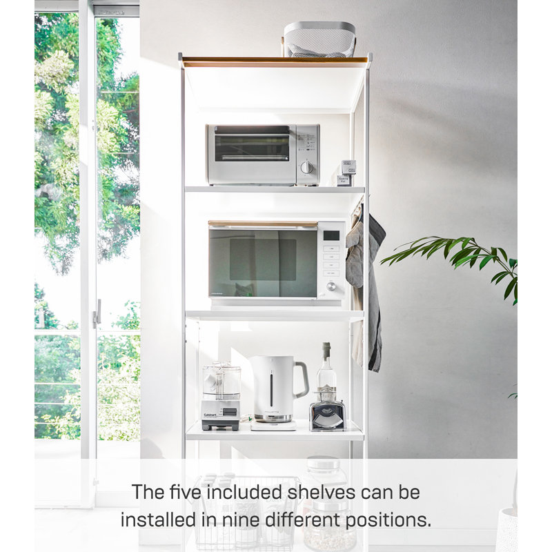 White Steel 67-Inch Adjustable 5-Tier Storage Rack