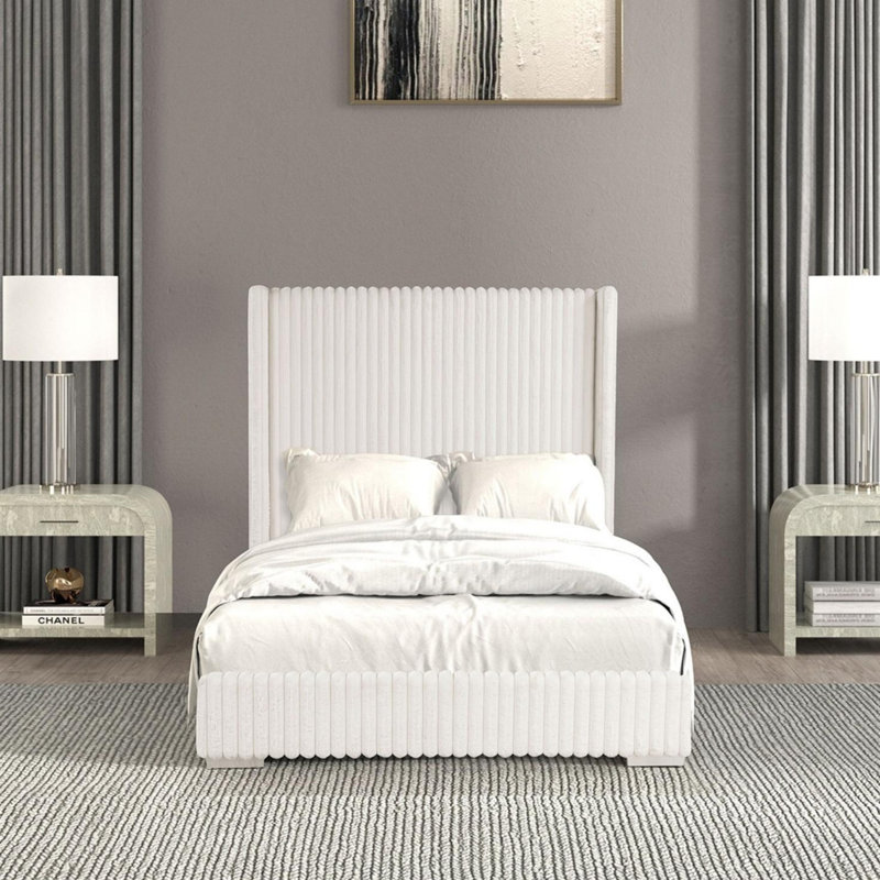 Lit contemporain, Lit double, Blanc