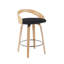 Tabouret de bar ou de comptoir pivotant moderne Maxime avec siège rembourré et dossier en bois courbé-14069361-16050731-14069363