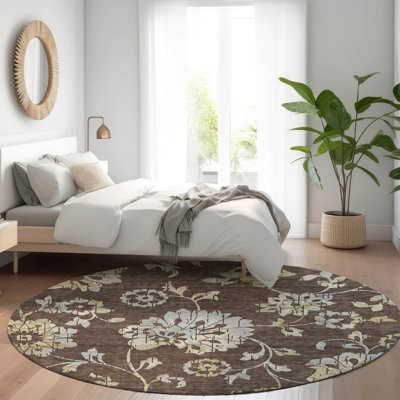 Malek Washable Floral Indoor / Outdoor Rug