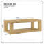 Table basse rectangulaire moderne en bois aggloméré à 2 niveaux de 48 pouces pour le salon et le bureau, moderne et élégante
