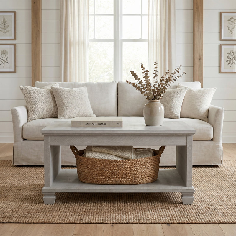 Table basse carrée Weston, Dusty Gray Oak