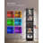 70.3'H LED Bookshelf, Display Shelf With Dimmable Lights-933191442