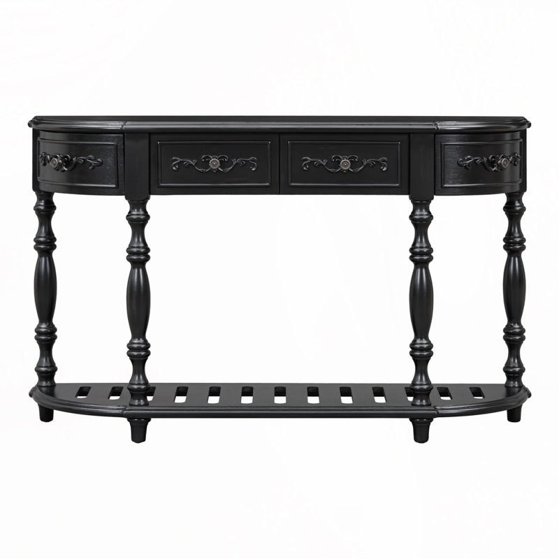Moriann Console Table, Black, Black