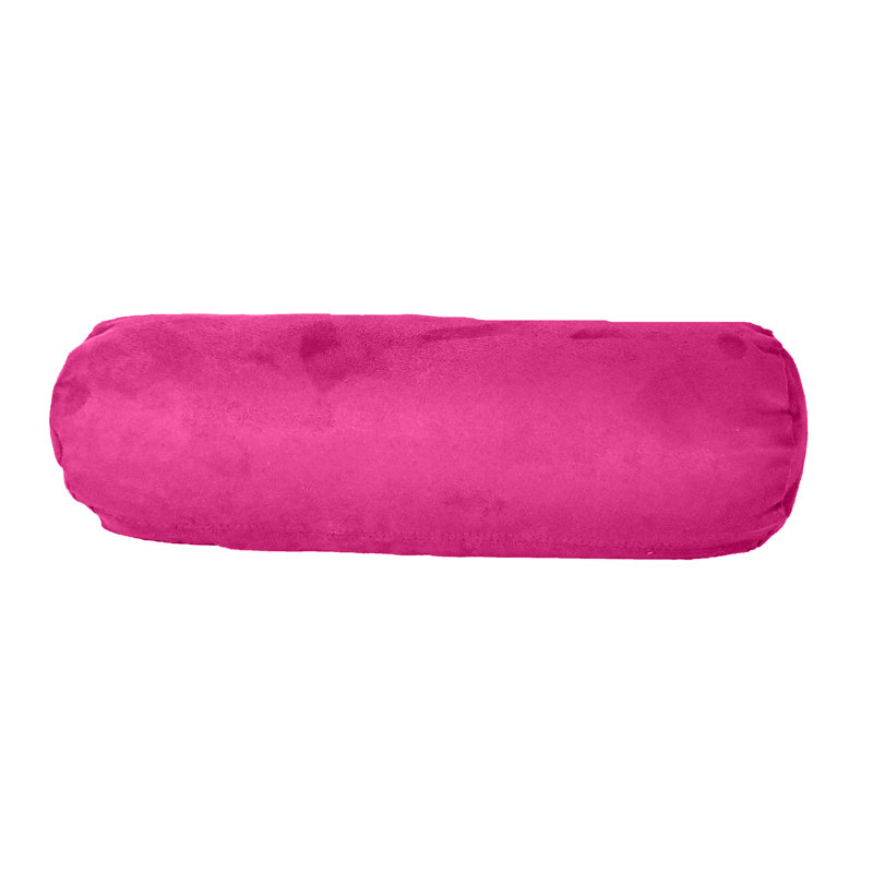 Coussin décoratif en microsuède fuchsia 8 po x 20 po, Fuchsia