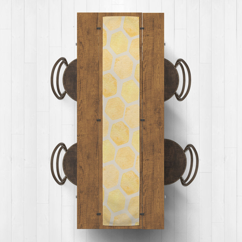 Sweet As Honey Hive Pattern Table Runner, 72" L x 16" D
