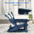 Glider Adirondack Chair with 3-Position Adjust, Wood-Like HDPE Patio Chair, All-Weather for Outdoor, 350lb Capacity-1019083634