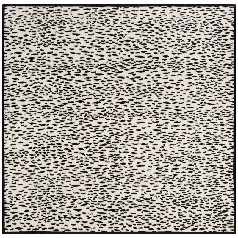 Tapis à pois tissé à la main Ankit Performance, Carré 6 pi