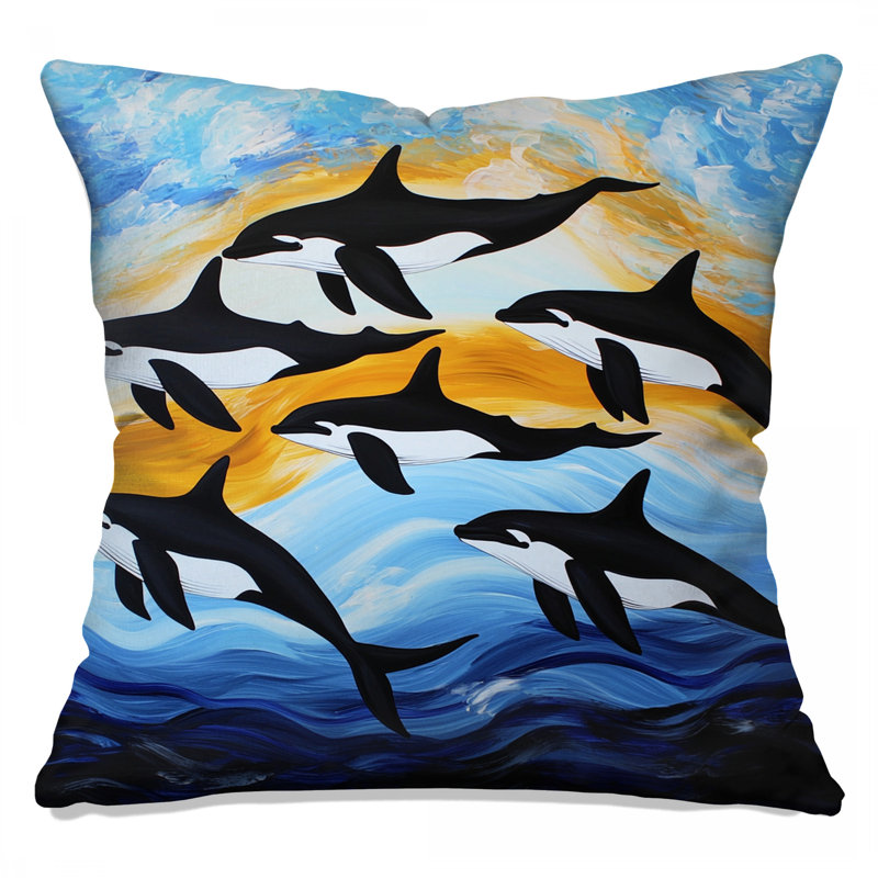 Coussin Orcas, 18 po x 18 po