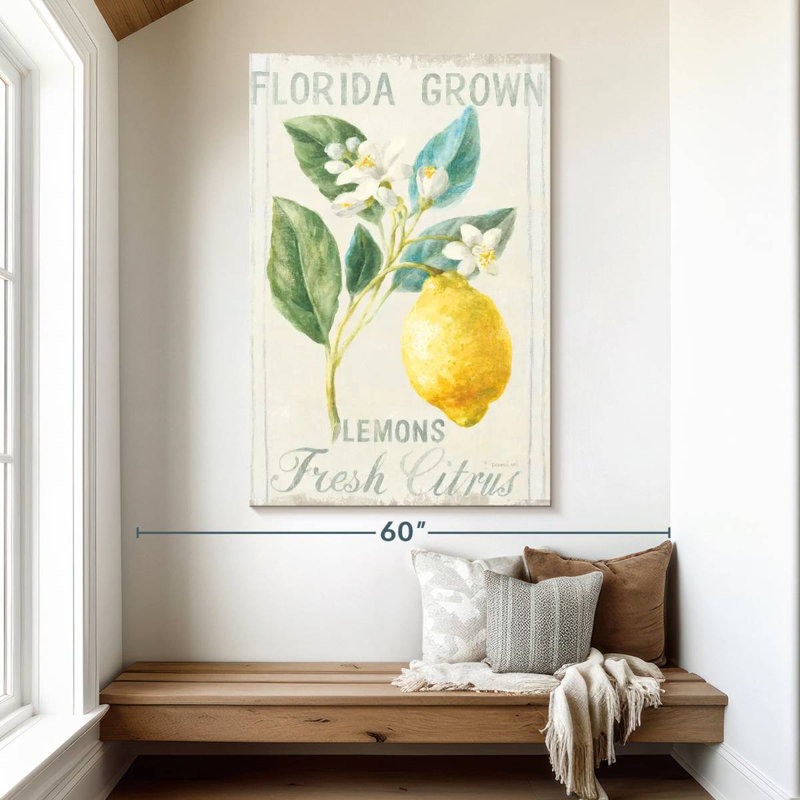Kema Floursack Lemon I Wall Sign, 51" H x 34" W