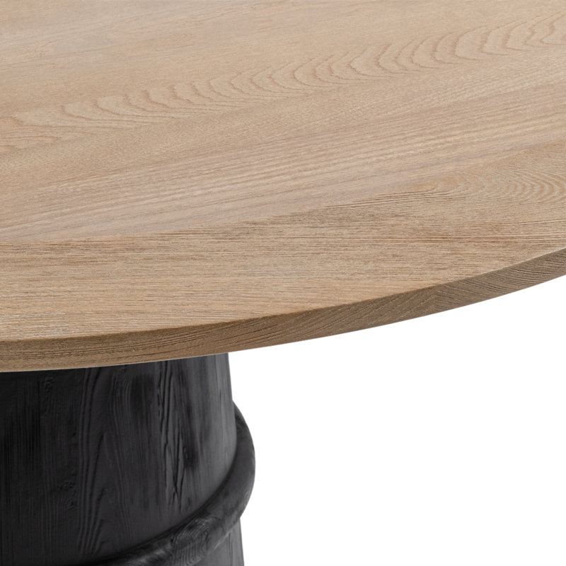 Lunen Round Pine Pedestal Dining Table
