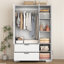 Garde-robe 4 portes avec miroir-1352179550