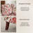 Modern Floral Accent Chair with Retro Wood Legs - Plush Upholstered Wingback Armchair for Living Room, Bedroom, or Office - Red Linen