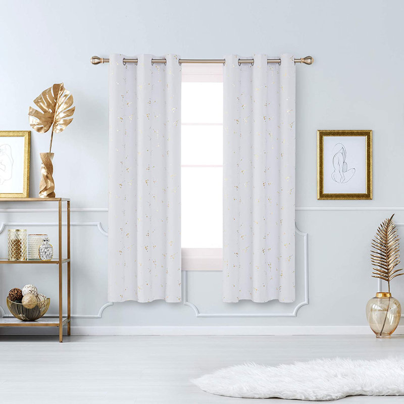 Makvala Room Darkening Curtain Pair, 42" W x 45" L, Off White