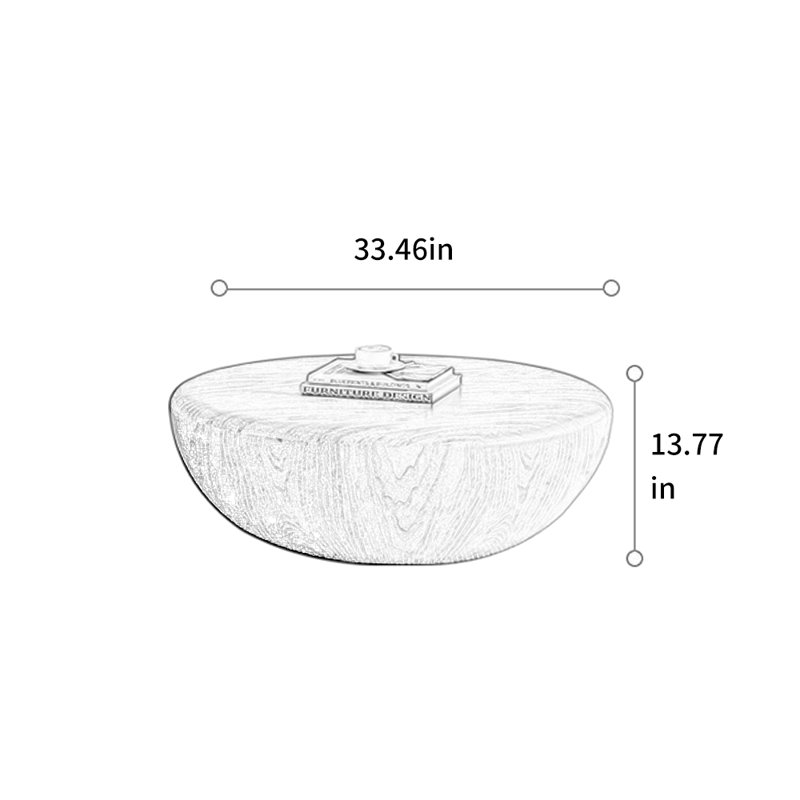 Round Coffee Table with Smooth Edges