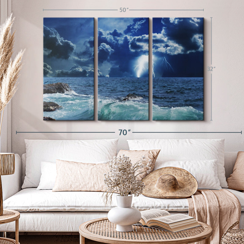 «Ocean Storm Bolt» sur toile, H 50 po x l 32 po