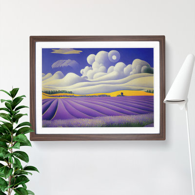 Delicious Lavender Flower Field 1 Piece Single Picture Frame Painting