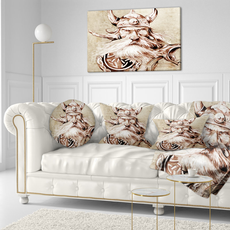  Coussin croquis abstrait, Rectangulaire, 12 po x 20 po