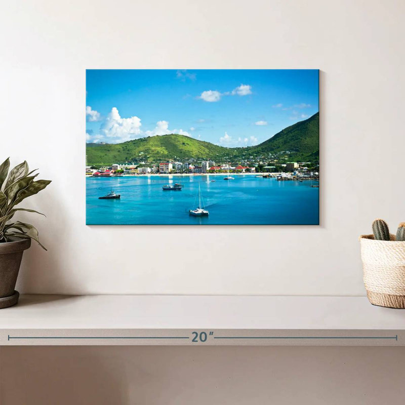 Gillard Scenic, paysage marin de Saint-Martin, H 8 po x l 12 po