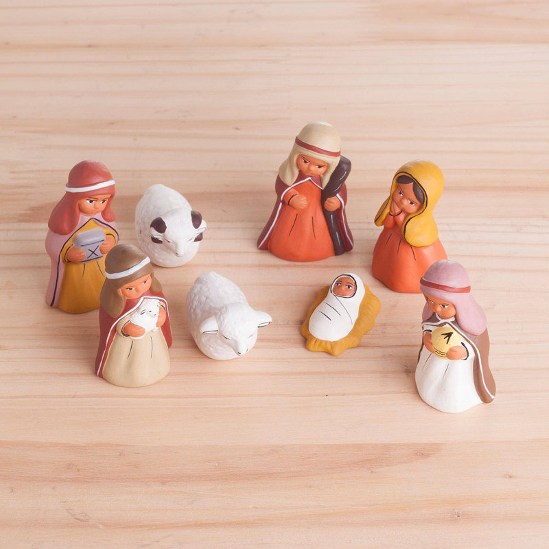Ensemble de crèche 8 pièces en céramique arabes