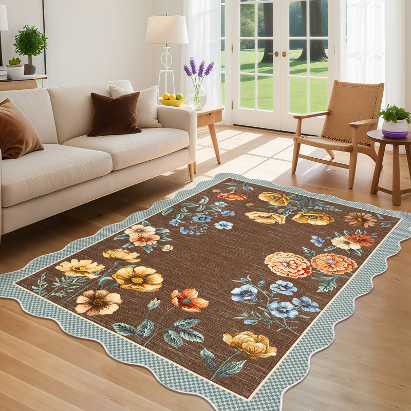 Tapis Farmhouse Floral, Rectangle 9 pi x 12 pi