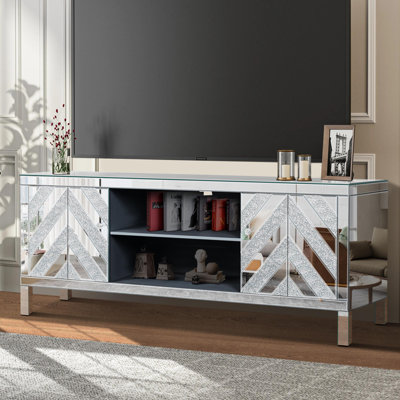 Mirrored TV Stand for 65 inch TV